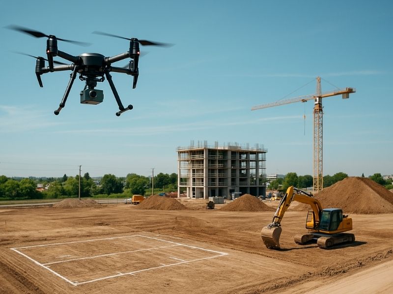 LiDAR mapping of a demolished building site in Fort Myers FL showing drone surveying, terrain conditions, and redevelopment planning