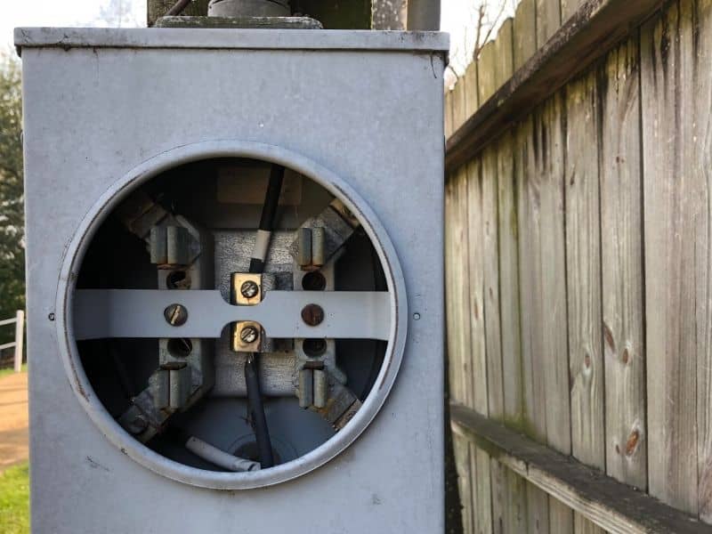 Property survey for fence placement near shared mailboxes and utility boxes in Fort Myers Florida.
